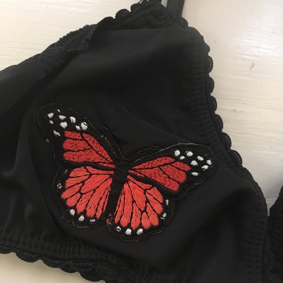 UO/ OUT FROM UNDER Silky Butterfly Bralette - Picture 2 of 5